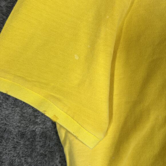 Polo Ralph Lauren Polo Shirt Mens 2XL Classic Fit Distressed Look Mesh Yellow - Picture 8 of 16
